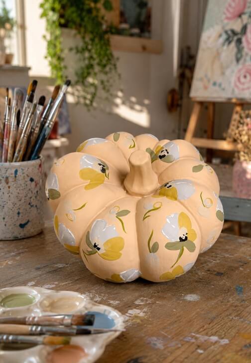 Ceramic Pumpkin Painting