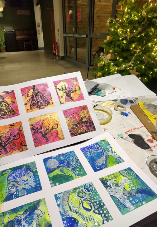 Christmas Card Sip and Paint Workshop