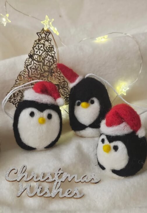 Christmas Penguin Needle Felting Workshop