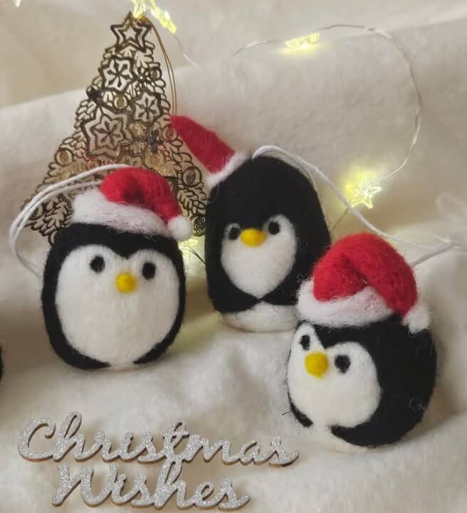 Christmas Penguin Needle Felting Workshop