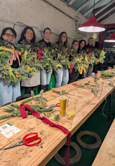 Christmas Wreath Workshop at Br3wery Kelsey