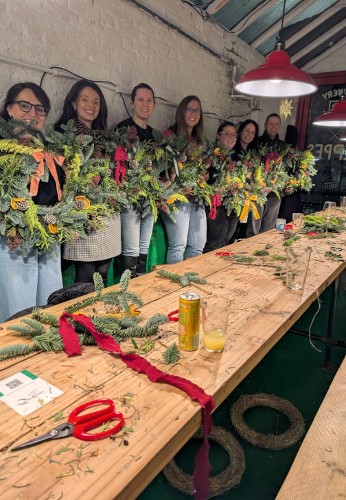Christmas Wreath Workshop at Br3wery Kelsey