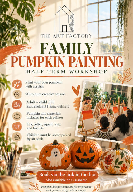 Family Pumpkin Painting Workshop (Half Term)