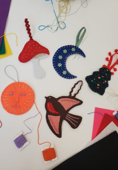 Felt Christmas Decorations Workshop