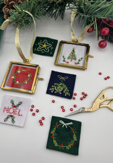 Festive Glass Frame Embroidery Workshop