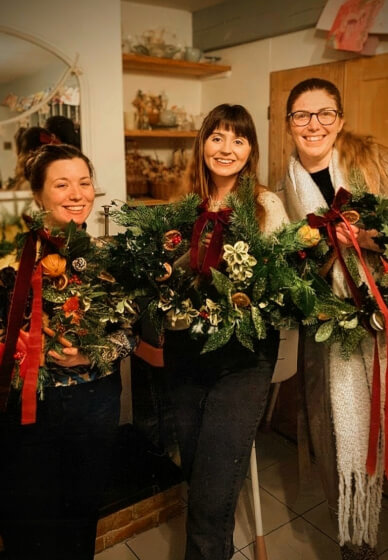 Festive Wreath Making Workshop in Covent Garden