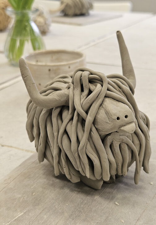 Highland Cow Pottery and Paint Workshop