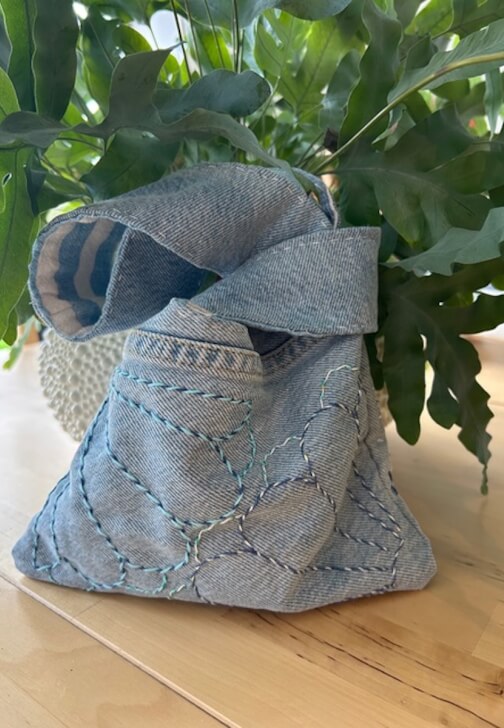 Japanese Sashiko Embroidery Knot Bag Workshop