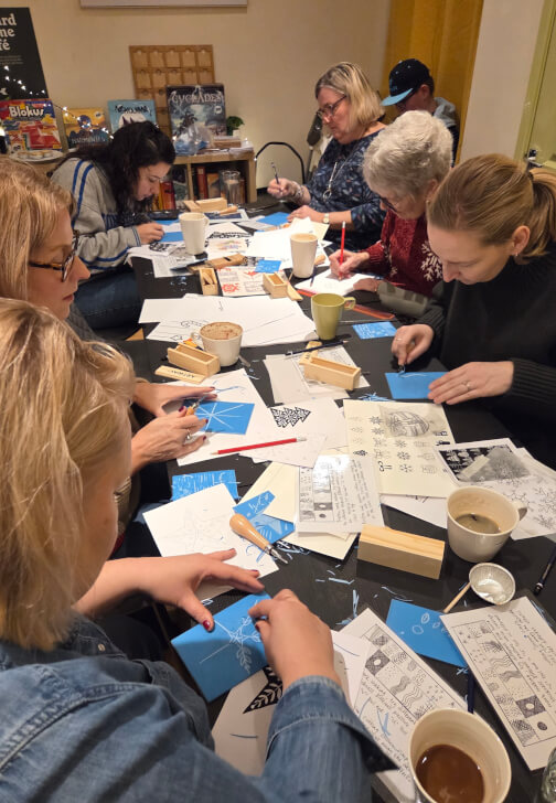 Lino Printing Workshop - Christmas Cards