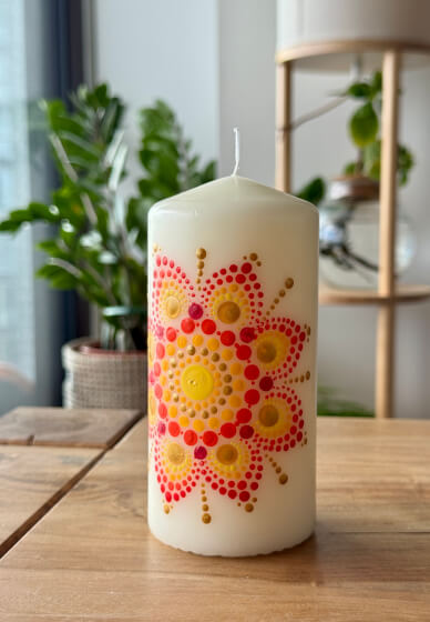 Mandala Dot Painting Class - Christmas and Diwali - Candle