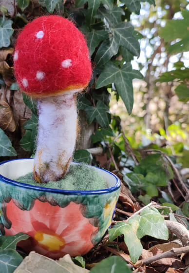 Needle Felted Fly Agaric Workshop: Sculpting with Wool Class