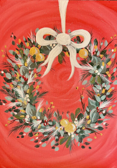Paint and Sip Experience: Festive Flourish