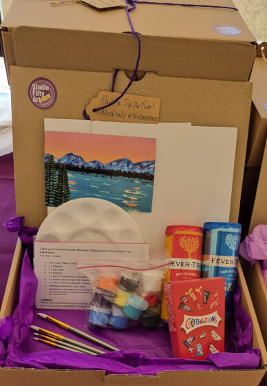 Paint and Sip Experience for Two Gift Box