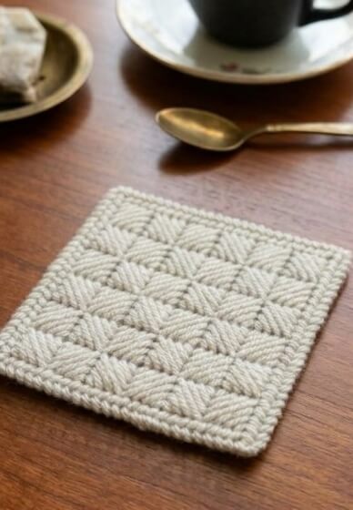 Plastic Mesh Weaving Coaster Workshop