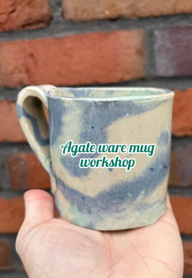 Pottery Class: 'Agateware' Marbled Mug