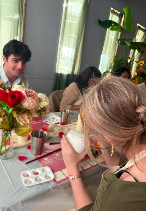 Pottery Painting Experience: Brushstrokes and Heartbeat