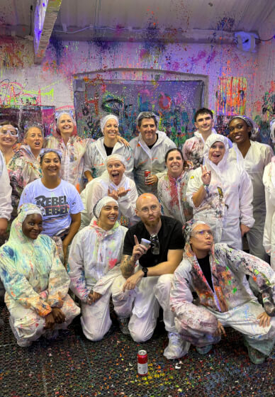 Splatter Painting Team Building Workshop