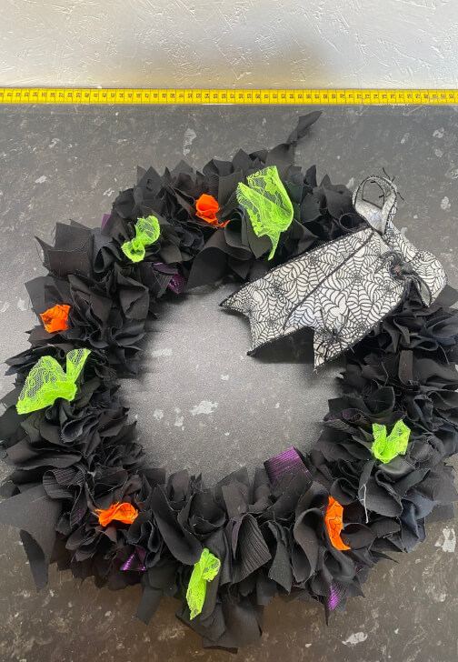 Spooky Spider Halloween Rag Wreath Workshop