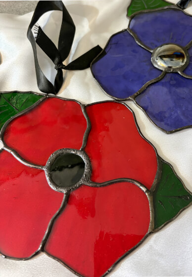 Stained Glass Poppy Lightcatcher Workshop