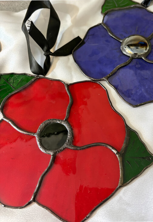 Stained Glass Poppy Lightcatcher Workshop