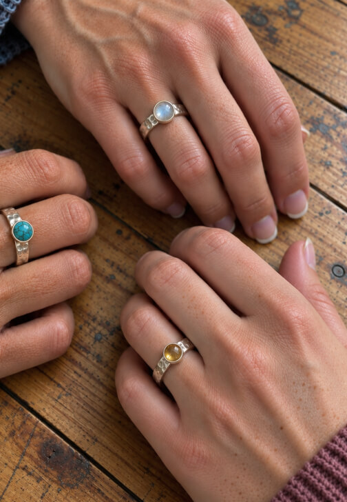 Wide Gemstone Ring Workshop (4-6 Hours)