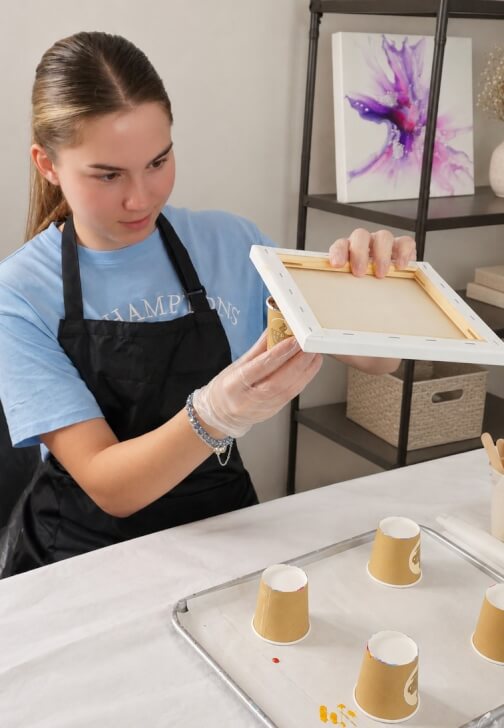 Fluid Art class in Ickenham with Kristina Cranfield Acrylic Creations