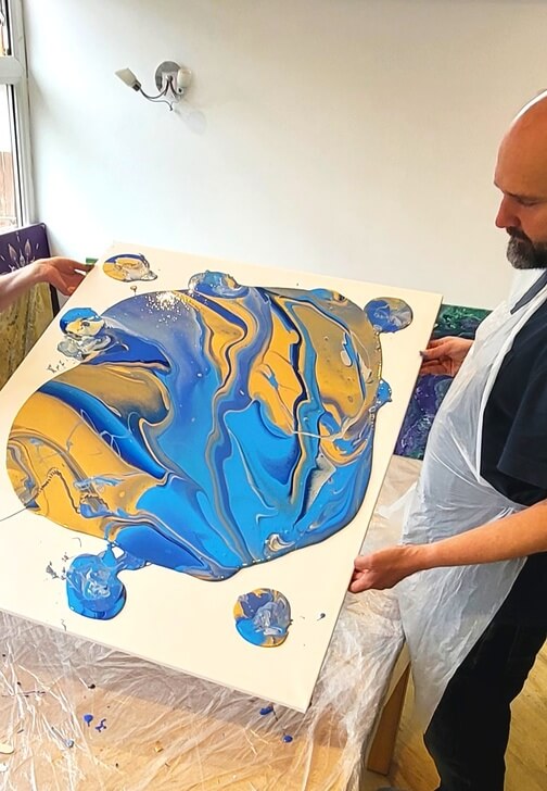 Photo from a fluid Art class in Hemel Hempstead
