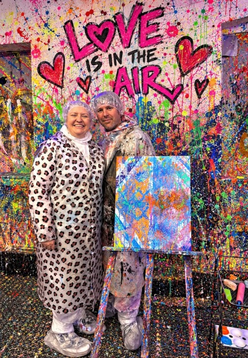 Painting class in Archway with Splatter Room Studio