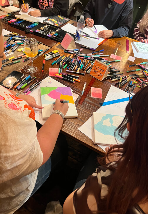Painting class in Stalybridge, North West