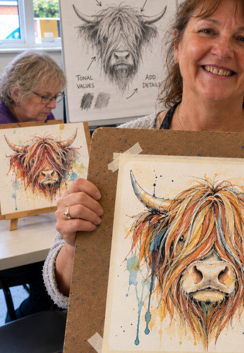 Photo from a painting class in Quainton