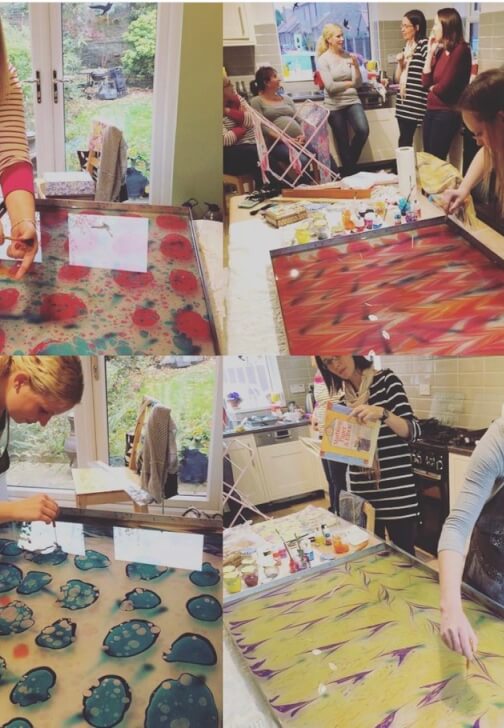 Art of Marbling on Silk Scarf Workshop