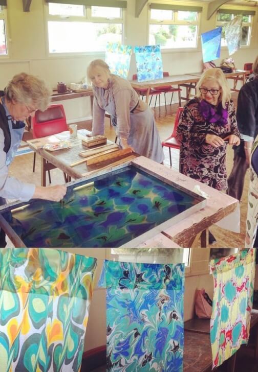 Art of Marbling on Silk Scarf Workshop