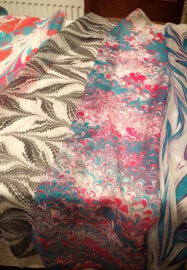 Art of Marbling on Silk Scarf Workshop