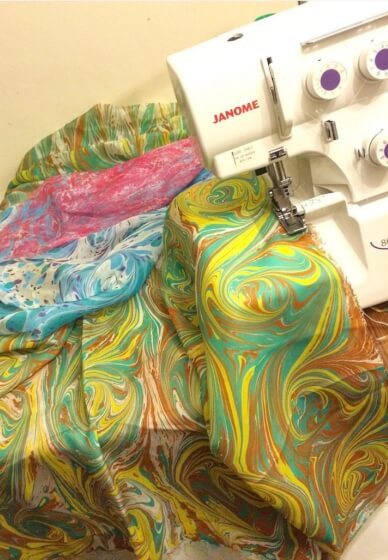 Art of Marbling on Silk Scarf Workshop