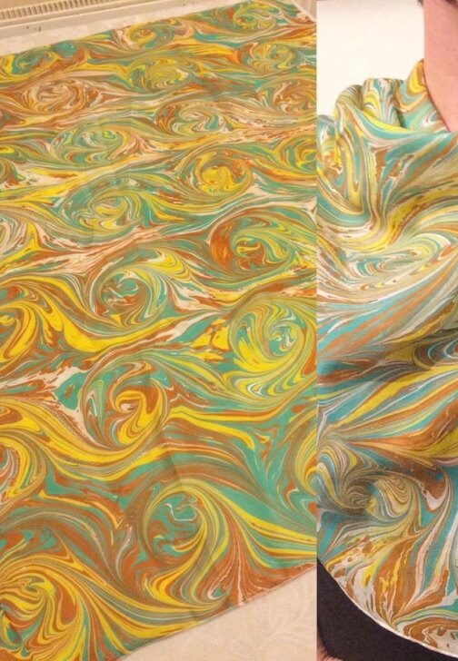 Art of Marbling on Silk Scarf Workshop