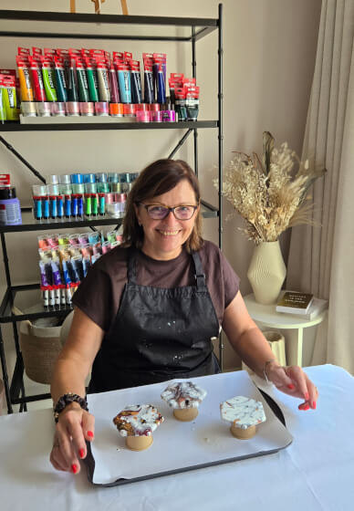 Autumn Acrylic Pouring Workshop - Golden Harvest Coasters