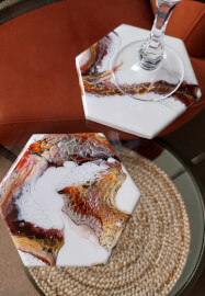 Autumn Acrylic Pouring Workshop - Golden Harvest Coasters
