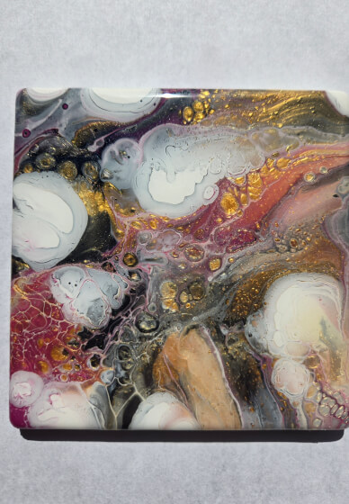 Autumn Acrylic Pouring Workshop - Golden Harvest Coasters