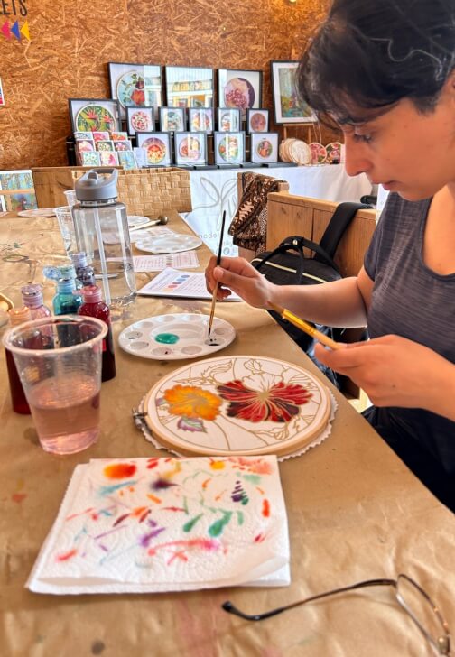 Photo from a textiles class in London