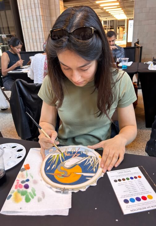 Textiles class in London with Batik Ying