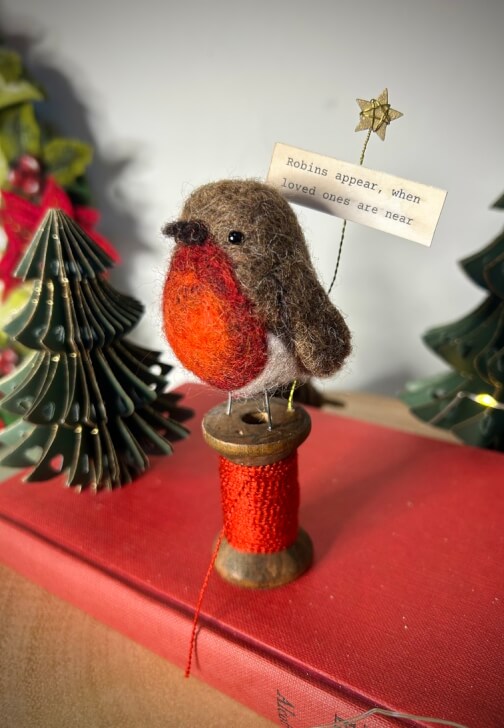 Beginners Needle Felt Robin on a Bobbin Workshop