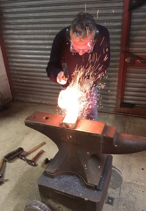Photo from a metalwork class in Northampton