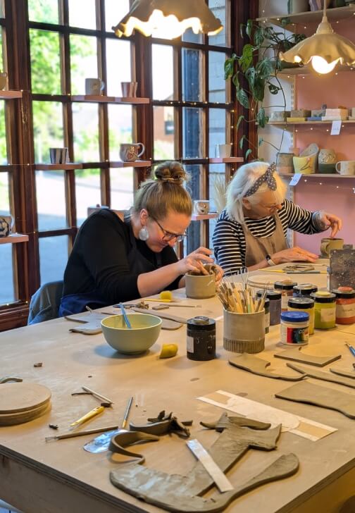 Photo from a pottery class in Bristol