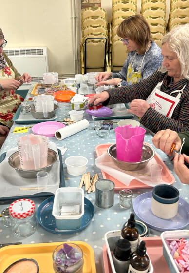 Candle Making Class Using Reclaimed Containers