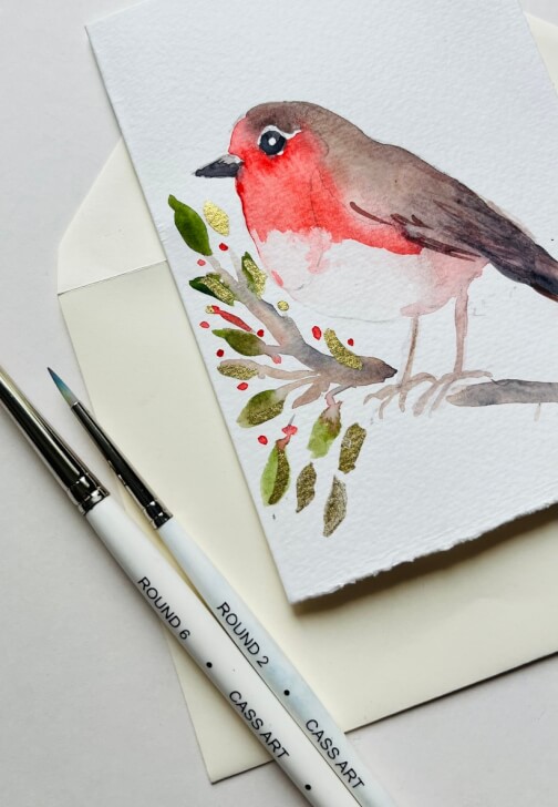 Card Making: Christmas Birds Watercolour Workshop