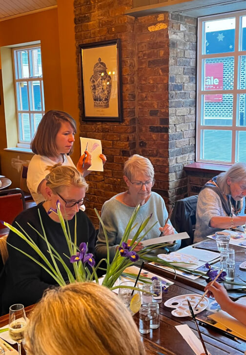 Photo from a painting class in Kings Cross