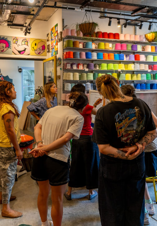 Photo from a textiles class in Bow