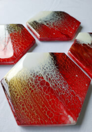 Christmas Acrylic Pouring Workshop - Winter Glow Coasters