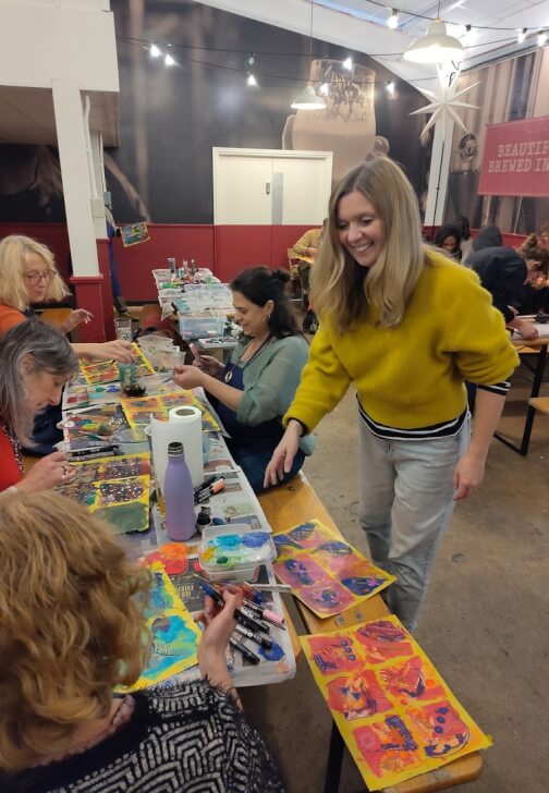 Painting class in St Werburghs, South West