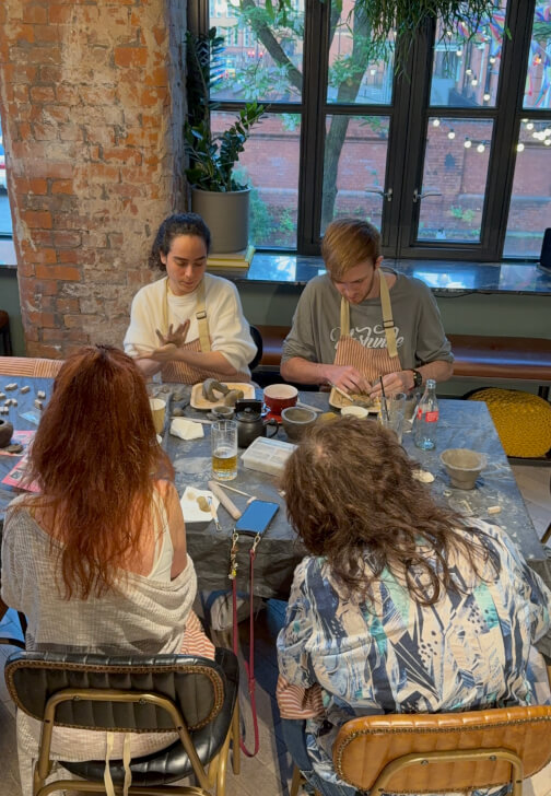Pottery class in Manchester with Happy Yappy Clay